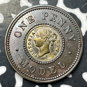 (1844) Great Britain Victoria 1 Model Penny Lot#JM8212 High Grade! Beautiful!