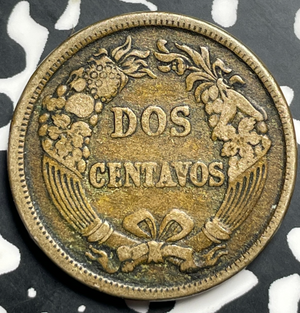 1863 Peru 2 Centavos Lot#T9378 Nice!
