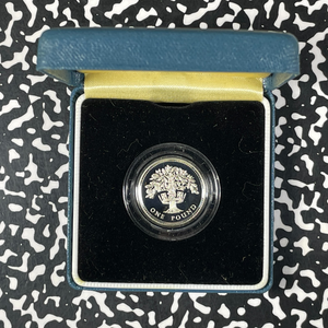 1987 Great Britain £1 Pound Lot#B2561 Silver! Proof! With Case & C.O.A.