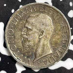 1927-R Italy 5 Lire Lot#E4353 Silver!