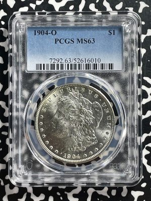 1904-O U.S. $1 Morgan Dollar PCGS MS63 Lot#G372 Silver! Choice UNC!