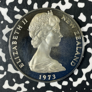 1973 New Zealand $1 Dollar Lot#B2587 Proof! With Box