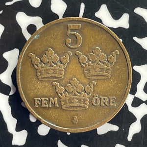 1909 Sweden 5 Ore Lot#T8756