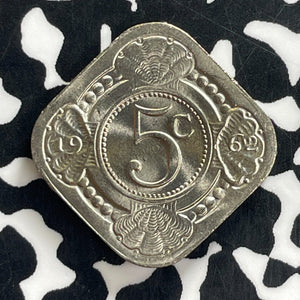 1962 Netherlands Antilles 5 Cents Lot#C1259 High Grade! Beautiful!