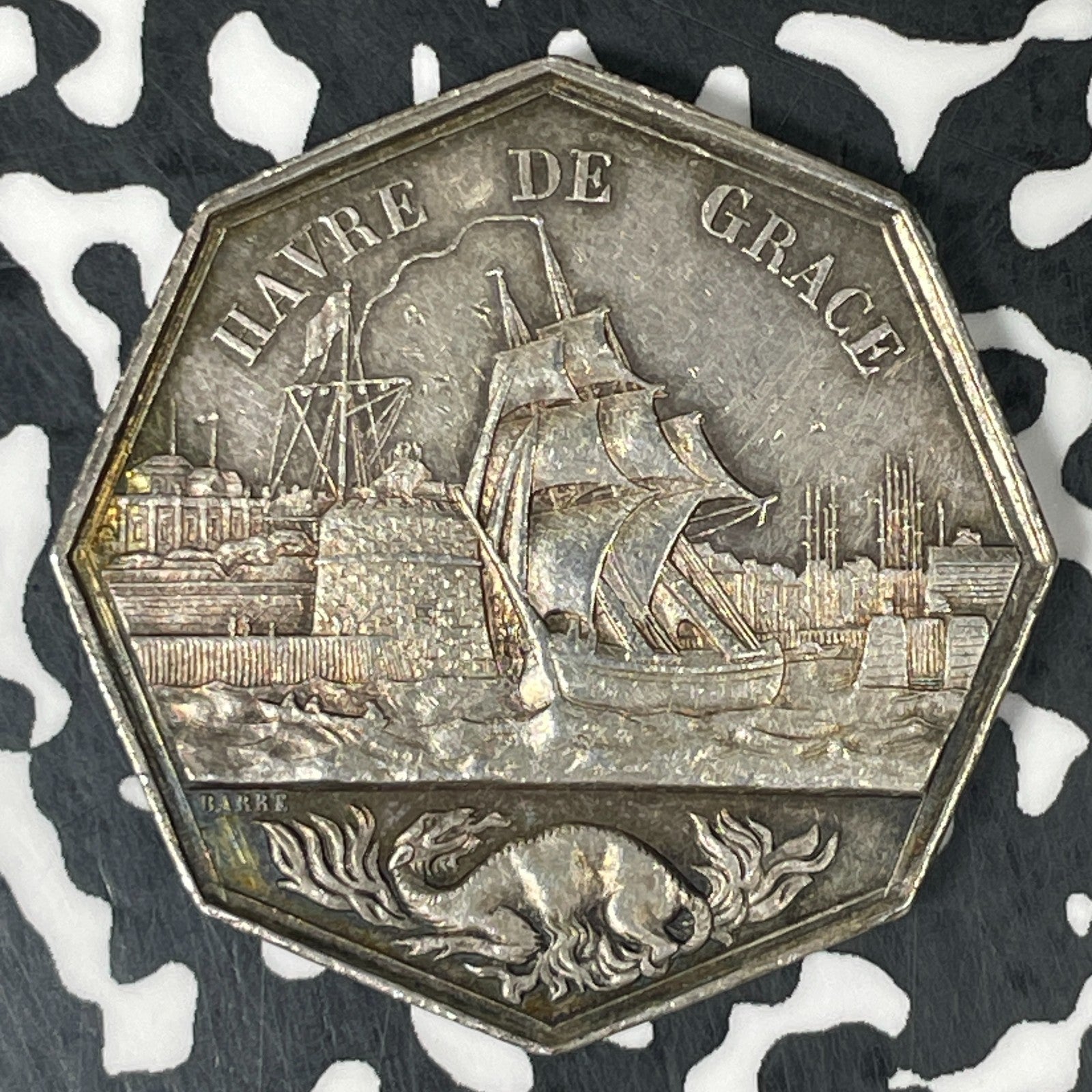 U/D France Havre De Grace Chamber Of Commerce Jeton Lot#JM0528 Silver! 32mm