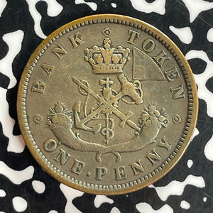 1857 Upper Canada 1 Penny Token Lot#T7365