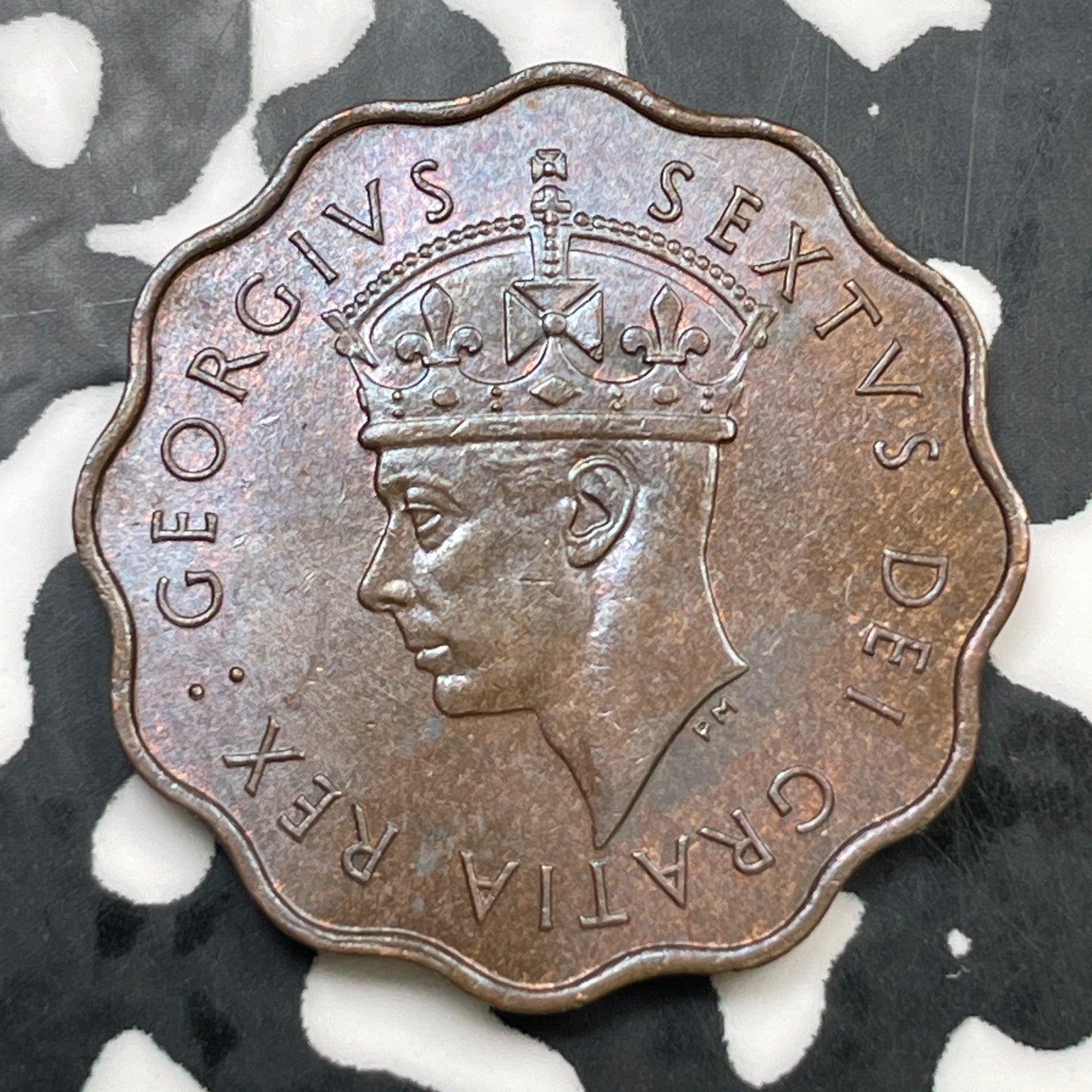 1949 Cyprus 1/2 Piastre Lot#N3875 High Grade! Beautiful!