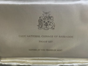 1975 Barbados 8x Coin Proof Set Lot#B2495 Including Silver! With Case