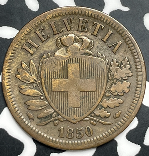1850-A Switzerland 2 Rappen Lot#T9887