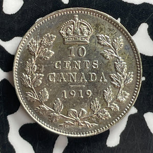 1919 Canada 10 Cents Lot#T7757 Silver! High Grade! Beautiful!