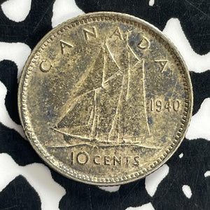 1940 Canada 10 Cents Lot#C1215 Silver!
