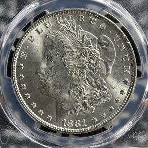 1881 U.S. $1 Morgan Dollar PCGS MS63 Lot#G555 Silver! Choice UNC!