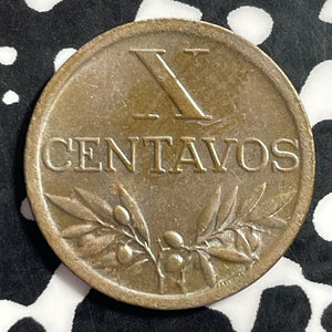 1944 Portugal 10 Centavos Lot#E9848 High Grade! Beautiful!