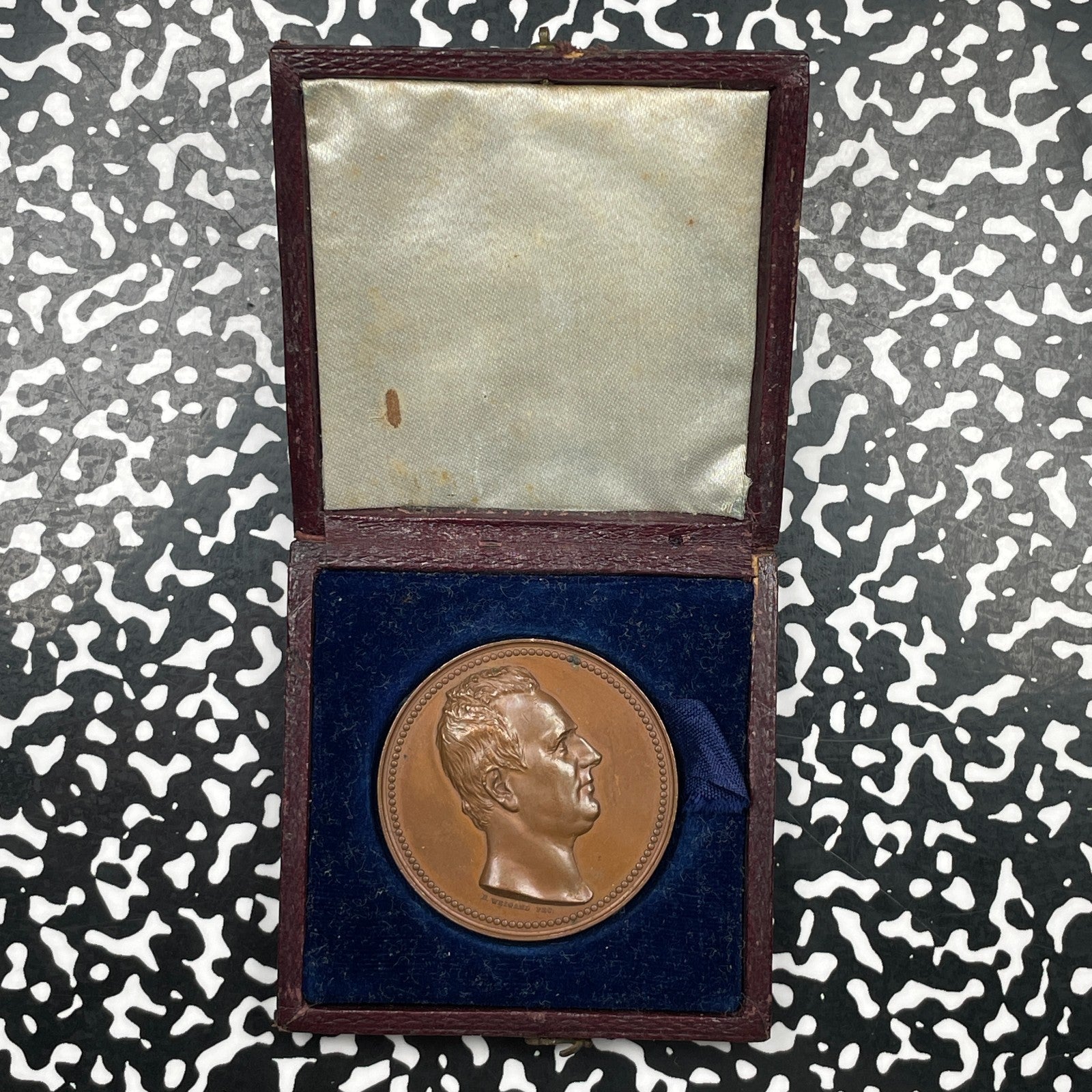 1880 Germany Death Of Robert Friedrich Wilms Medal Lot#OV1994 Brett.-1327, 40mm