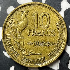 1954 France 10 Francs Lot#E6936 KM#915.1