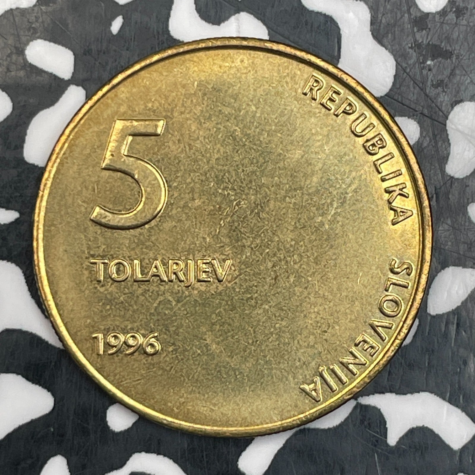 1996 Slovenia 5 Tolarjev Lot#N0103 High Grade! Beautiful! Independence 5th Ann.