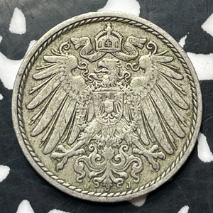 1911-J Germany 5 Pfennig (3 Available) (1 Coin Only)