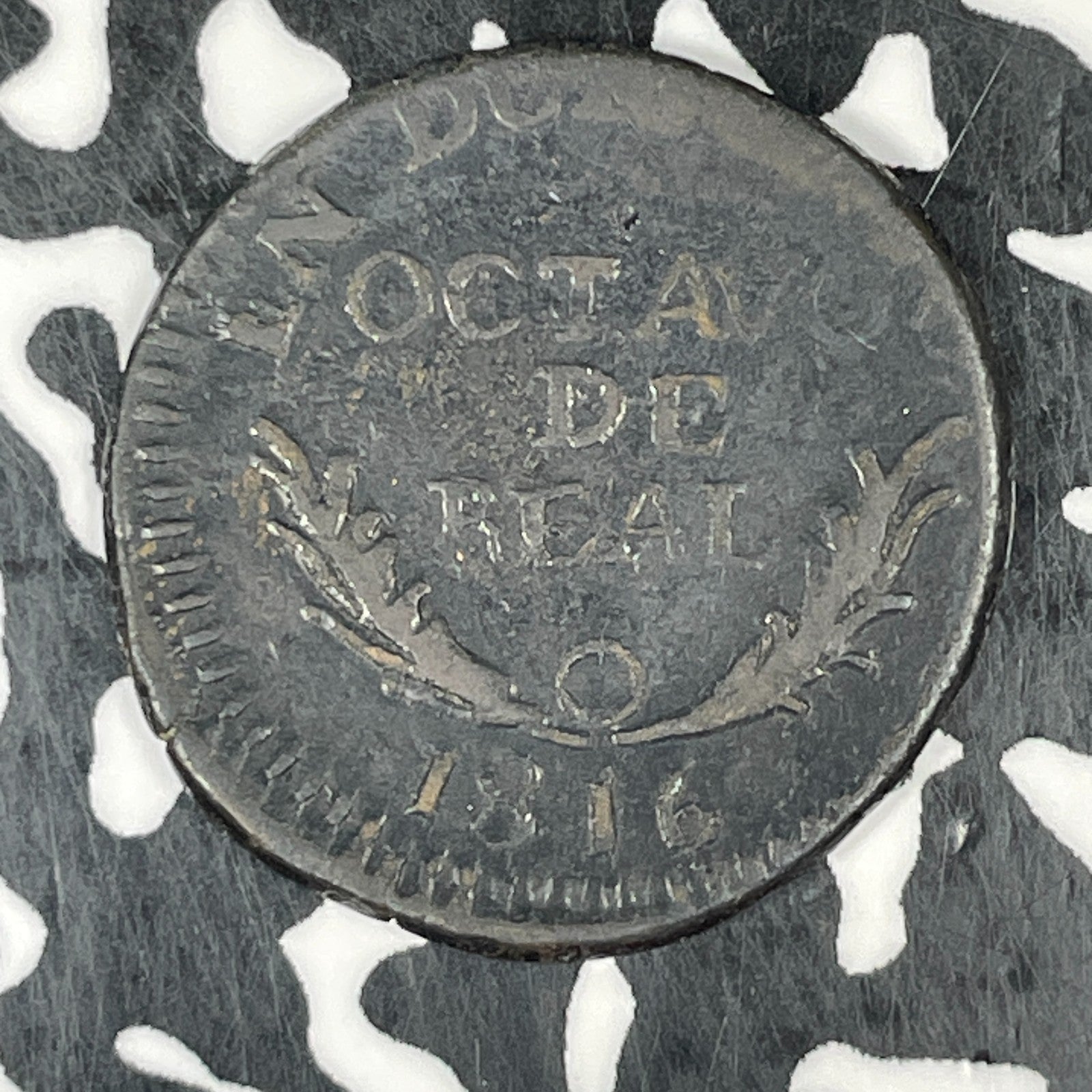 1816 Mexico Durango 1/8 Real Lot#JM0424 Scarce! KM#61