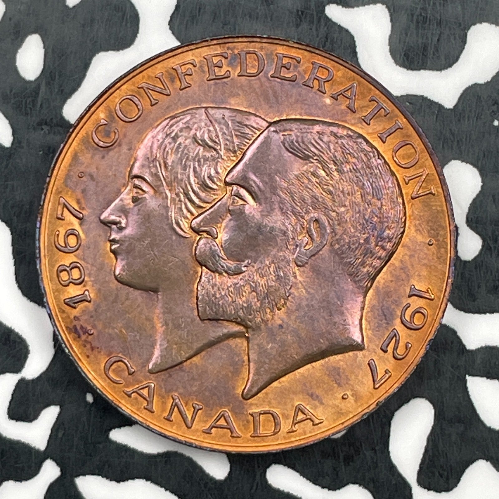 1927 Canada 60th Anniversary Of Confederation Medal Lot#N1150 Beautiful Toning!
