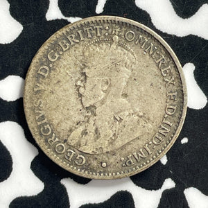 1935 Australia 3 Pence Threepence Lot#C0779 Silver!