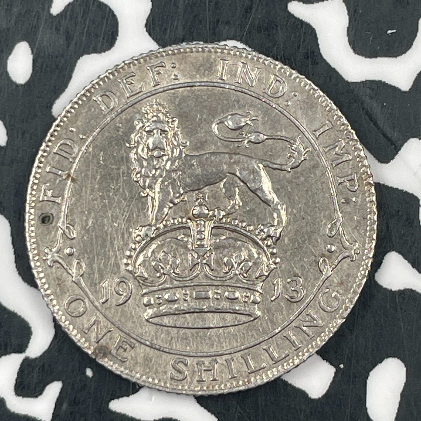 1913 Great Britain 1 Shilling Lot#F5558 Silver! Nice!