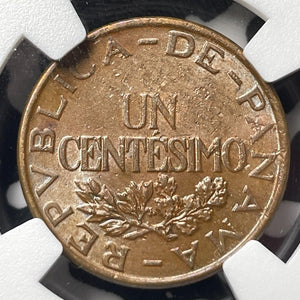 1937 Panama 1 Centesimo NGC MS62BN Lot#G9587 Nice UNC!