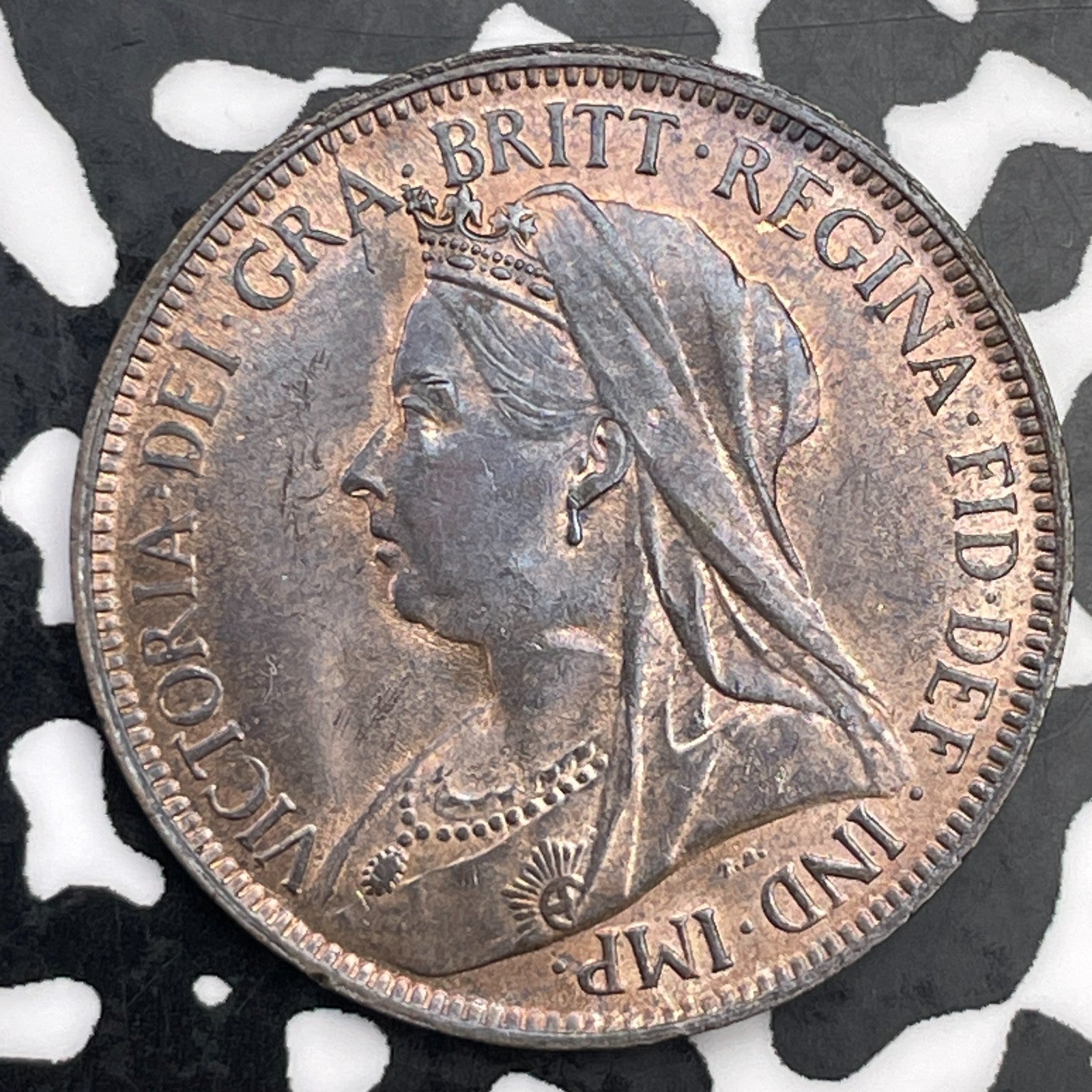 1901 Great Britain 1/2 Penny Half Penny Lot#F3384 High Grade! Beautiful!