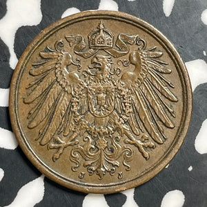 1907-J Germany 2 Pfennig Lot#E9044 Better Date