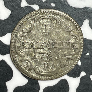 1786-B Germany Brandenburg-Bayreuth 1 Kreuzer Lot#T6462 Scarce! KM#271