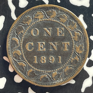 1891 Canada Large Cent Lot#T7830 Large Leaves, Large Date