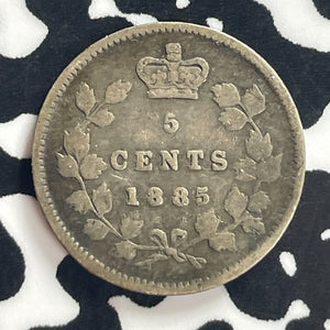1885 Canada 5 Cents Lot#T7895 Silver!