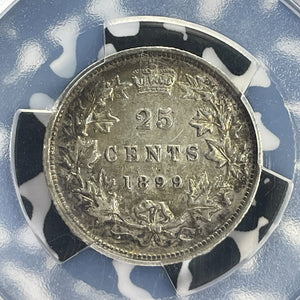 1899 Canada 25 Cents PCGS XF45 Lot#G674 Silver!