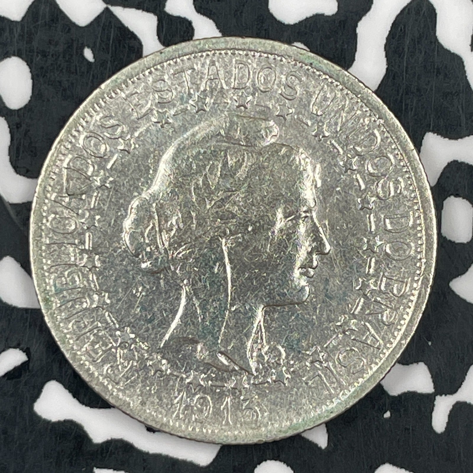 1913 Brazil 1000 Reis Lot#F7753 Silver! Cleaned