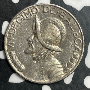 1931 Panama 1/10 Balboa Lot#T2964 Silver! Nice!