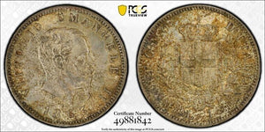 1863-M BN Italy 1 Lira PCGS MS64 Lot#G8222 Silver! Choice UNC!