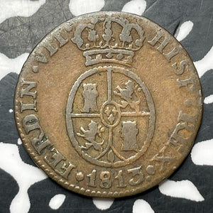 1813 Spain Catalonia 1 1/2 Quartos Lot#MK358