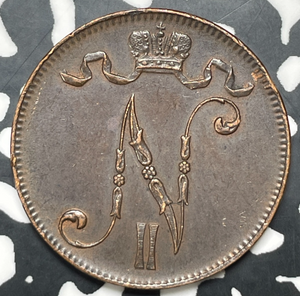 1915 Finland 5 Pennia Lot#C0338 Nice!