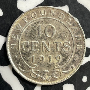 1919-C Newfoundland 10 Cents Lot#E7492 Silver!