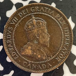 1907-H Canada Large Cent Lot#T3131 Key Date!