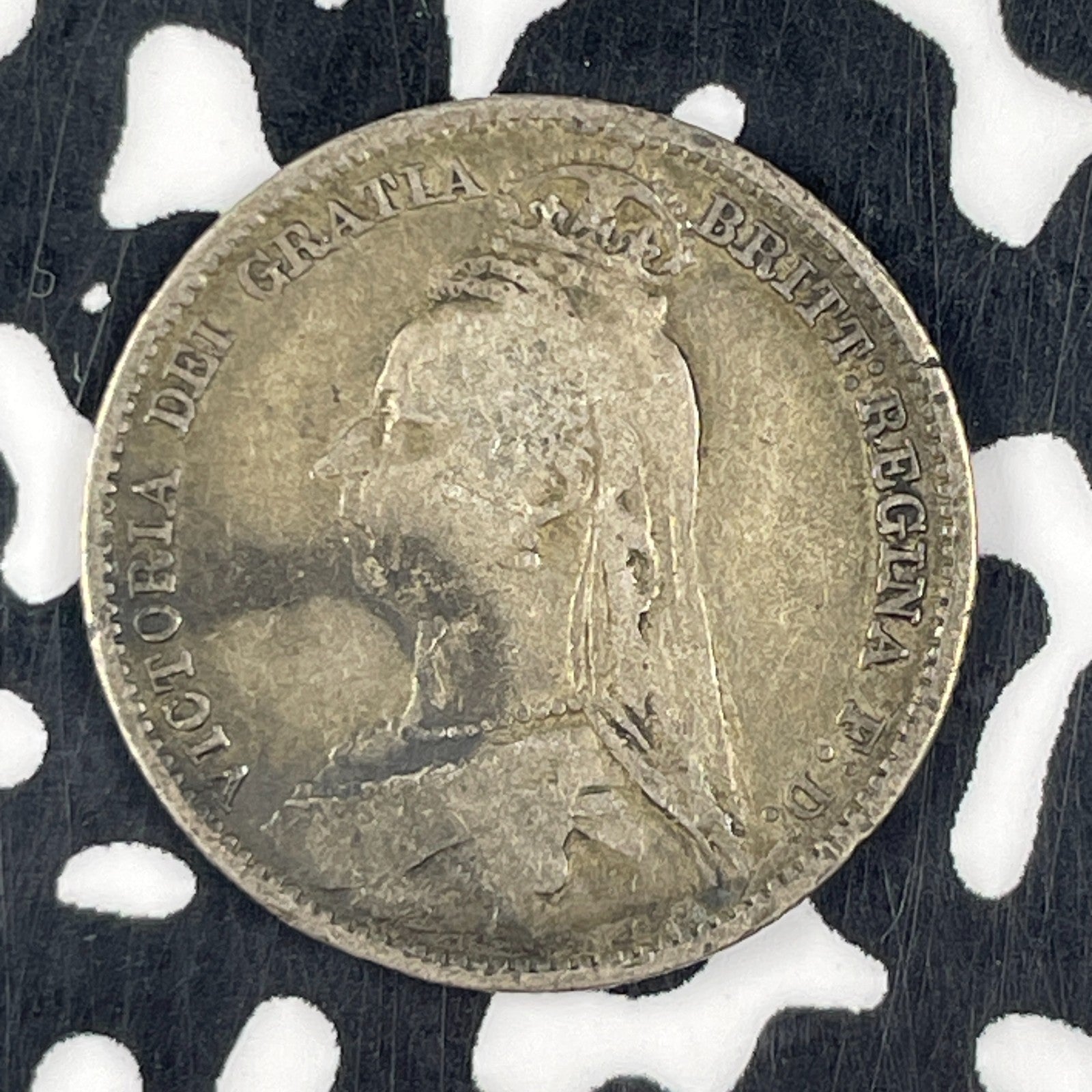 1892 Great Britain 6 Pence Sixpence Lot#F4750 Silver!