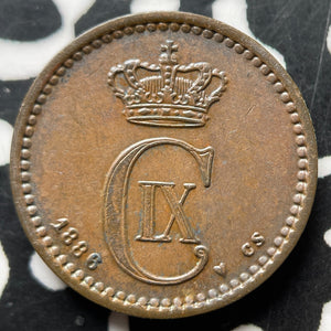 1886 Denmark 1 Ore Lot#JM8976 Nice! Key Date!