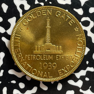 1939 U.S. Golden Gate Exposition Petroleum Exhibit Medal Lot#T7287 High Grade!