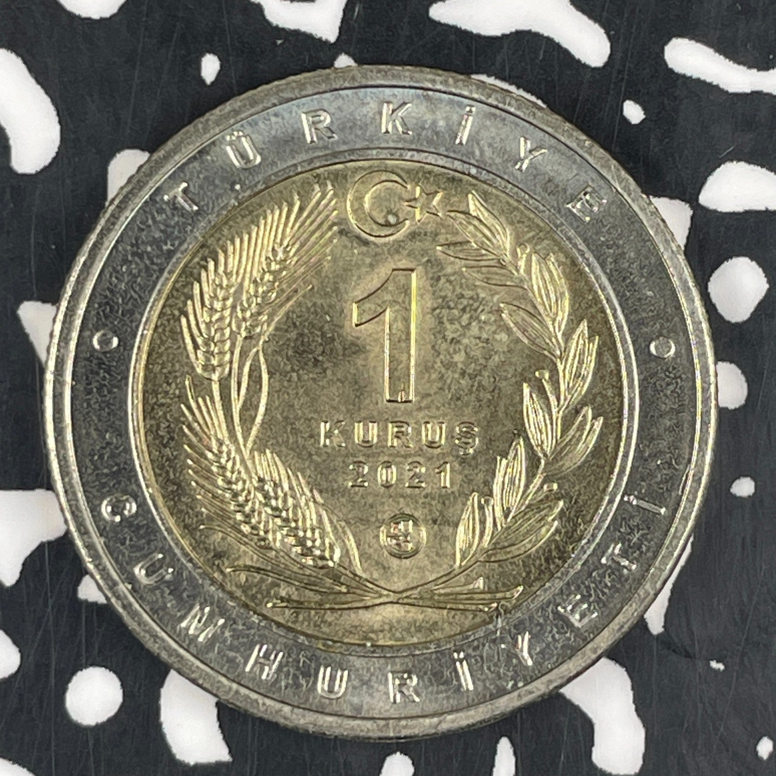2021 Turkey 1 Kurus Lot#F0961 High Grade! Beautiful! Caracal