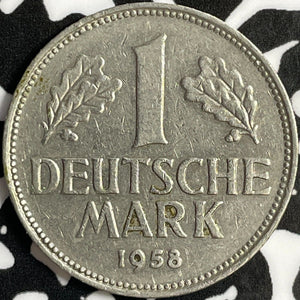 1958-G West Germany 1 Mark Lot#D8767 Key Date!