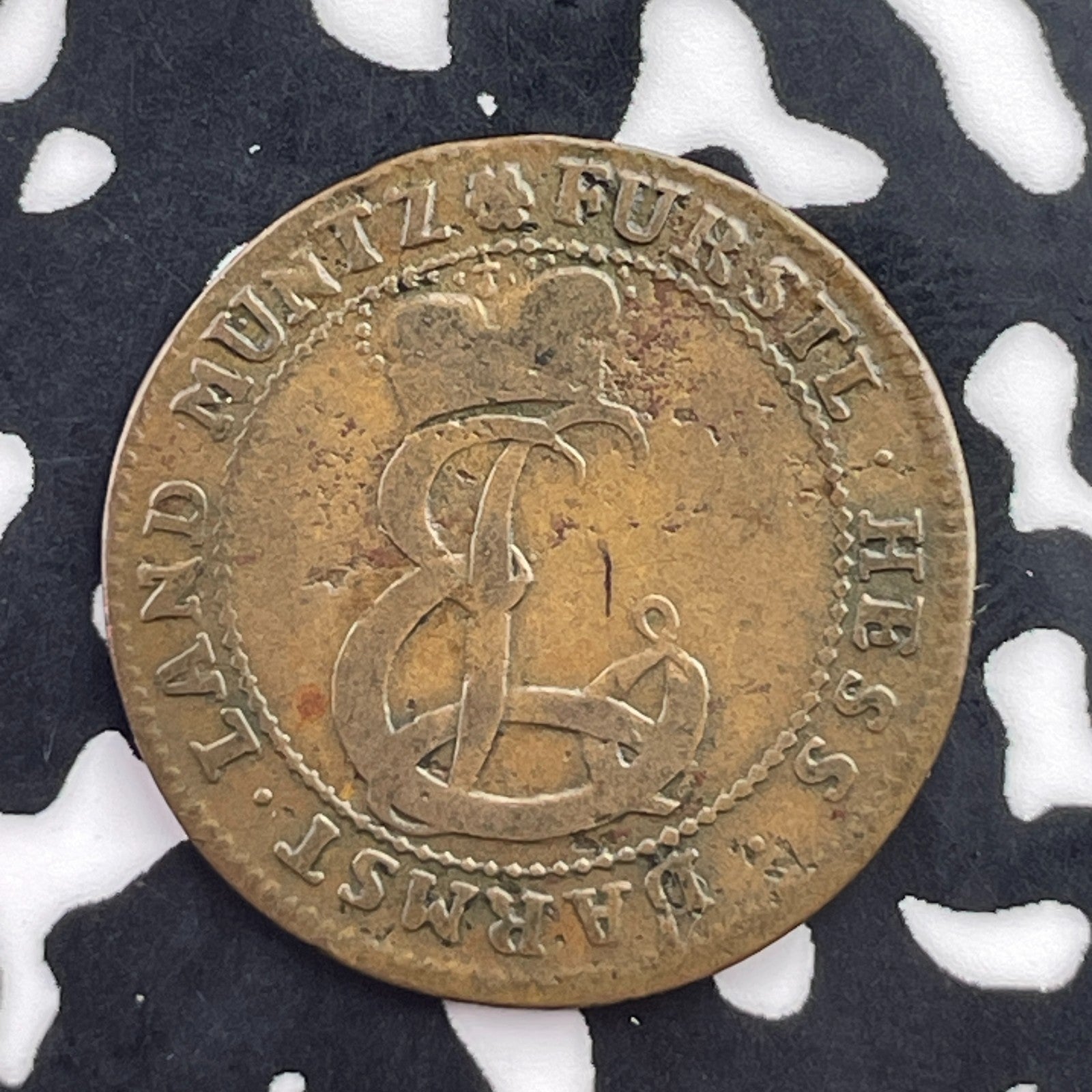 1735 Germany Hesse-Darmstadt 3 Pfennig Lot#C5471 Scarce!