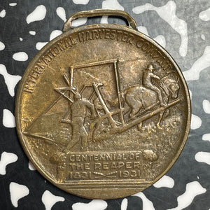 1931 U.S. Cyrus Hall/Centennial of the Reaper Medal Lot#T2471
