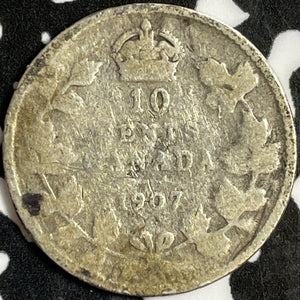 1907 Canada 10 Cents Lot#D8128 Silver!