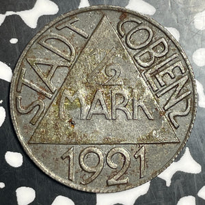 1921 Germany Coblenz 2 Mark Notgeld Lot#T2878