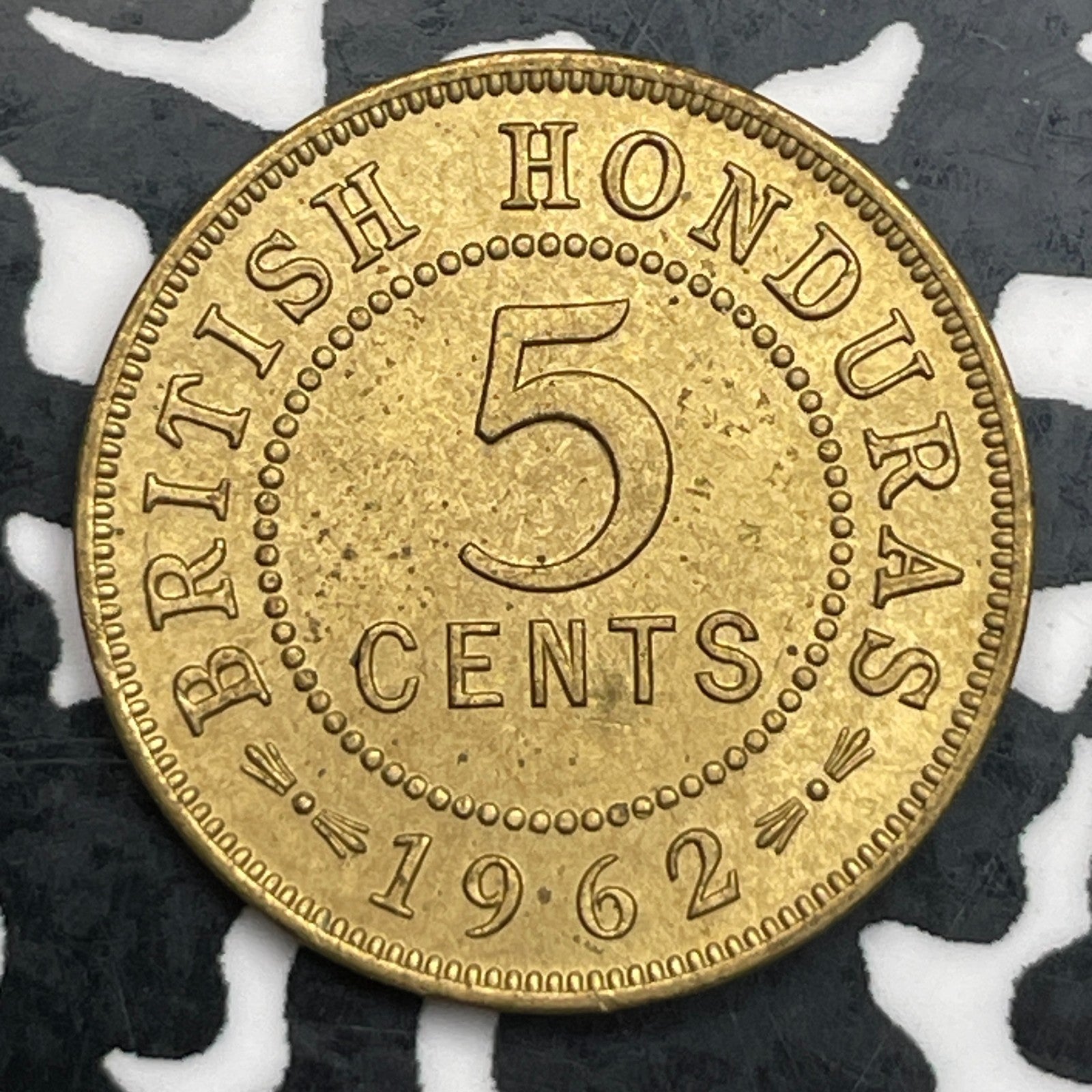 1962 British Honduras 5 Cents Lot#F7926 High Grade! Beautiful!