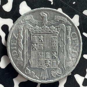 1953 Spain 10 Centimos Lot#C0833 High Grade! Beautiful!